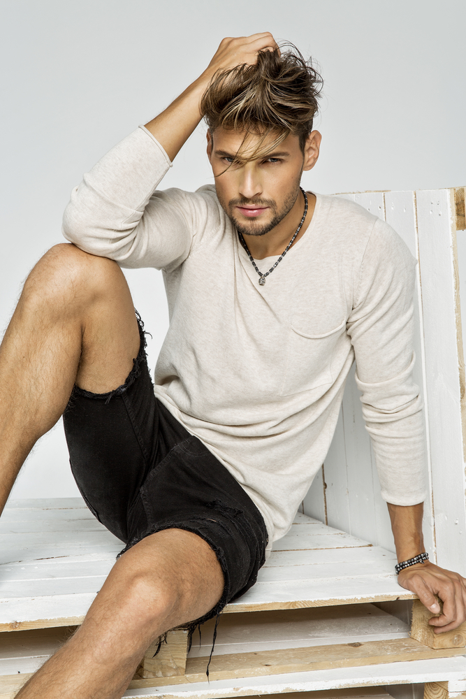 Portrait of handsome fashion male model